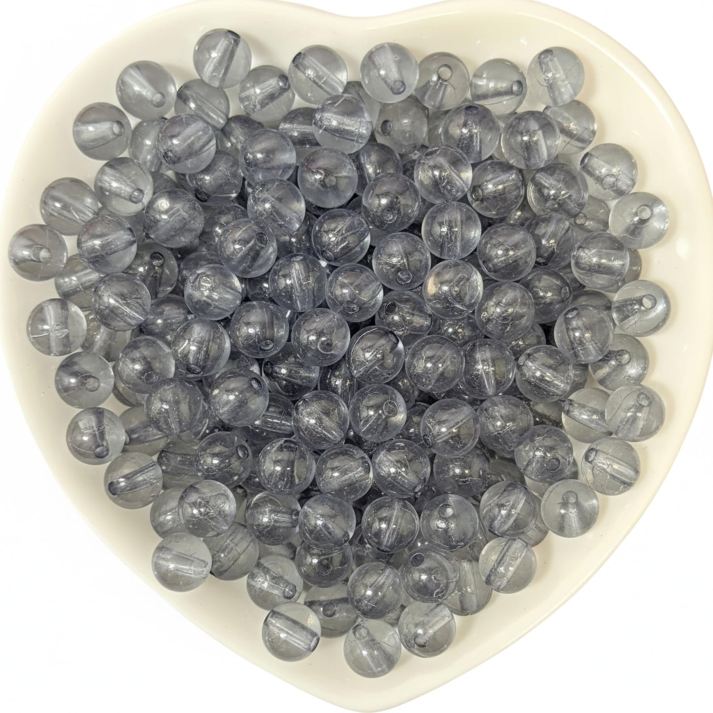 Transparent Rainbow Acrylic Beads for Jewellery Making Grey product image