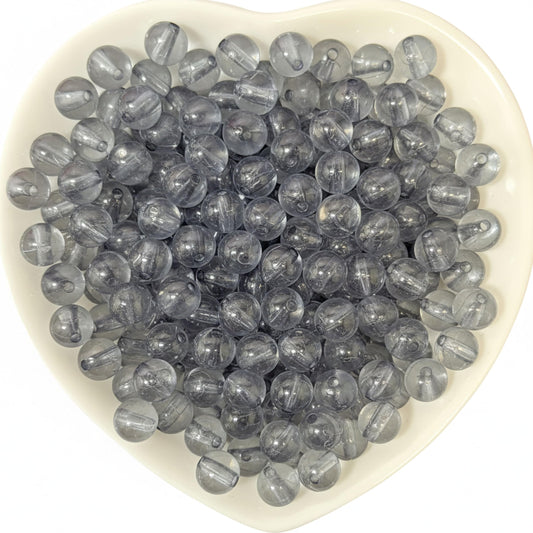 Transparent Rainbow Acrylic Beads for Jewellery Making Grey product image