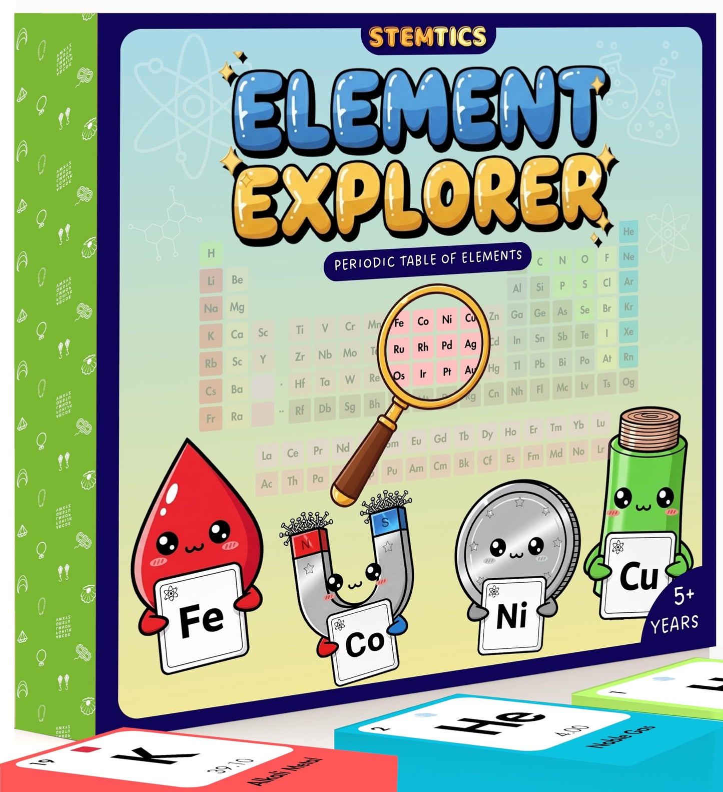 Multi-color Element Explorer Chemistry Elements Period Table Flash Cards Paper. Main product image showing the full product layout.