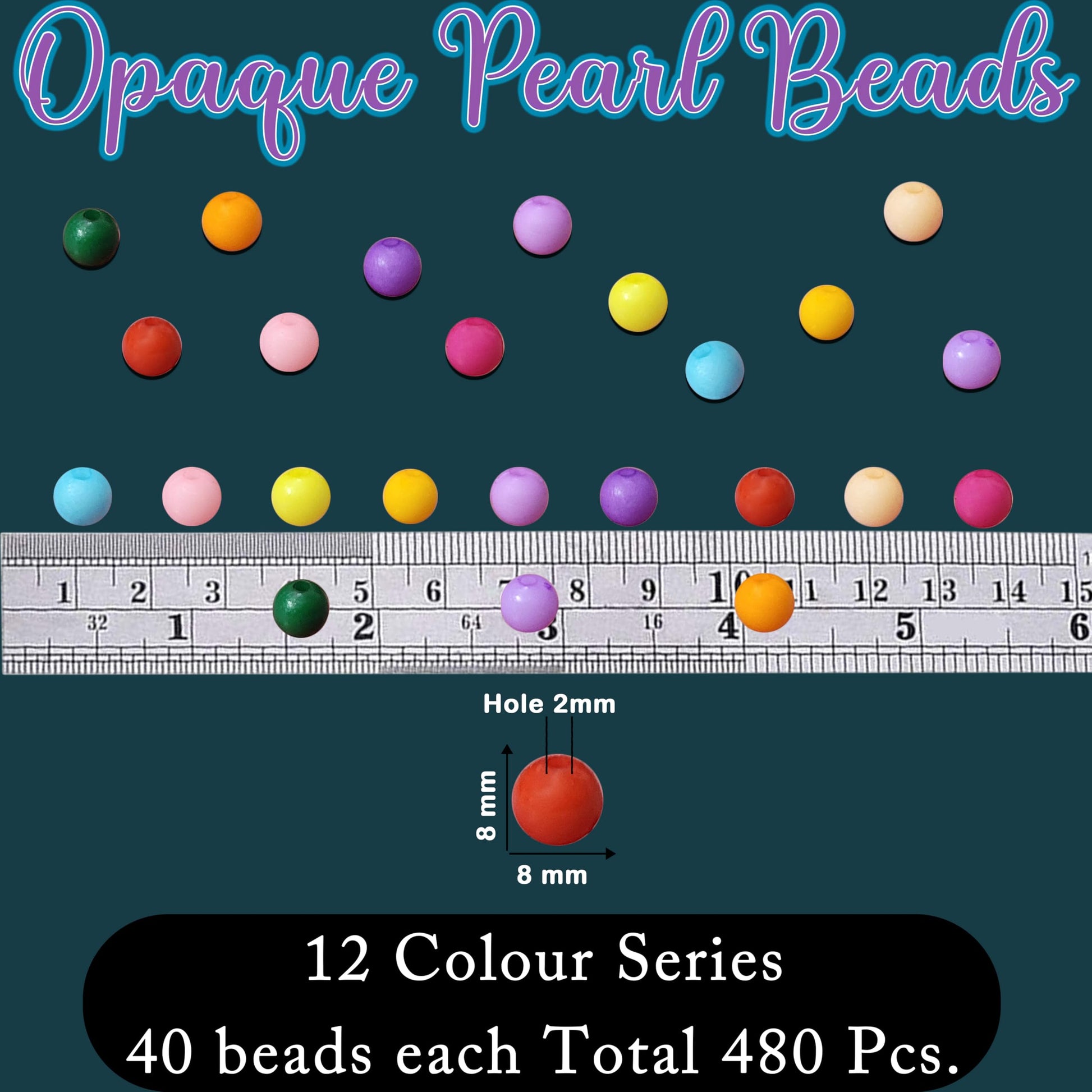 In necklace making and DIY jewellery projects, multicolour 8mm and pastel 8mm beads add depth and neat finishing.