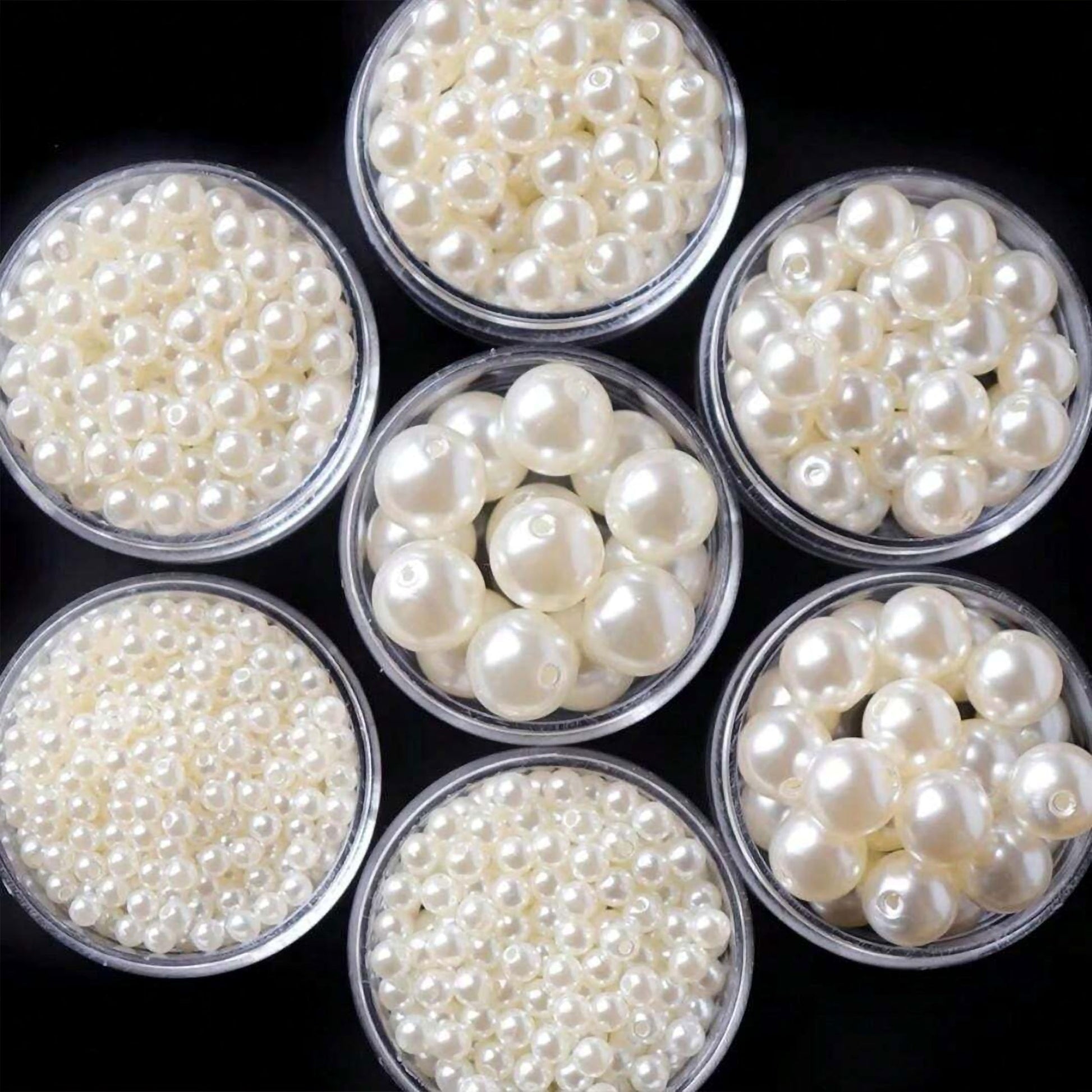 Handmade beadwork accent to handmade projects makes offwhite 4mm, 5mm, 6mm,8mm,10mm,12mm beads stand out in necklace making and DIY jewellery projects.
