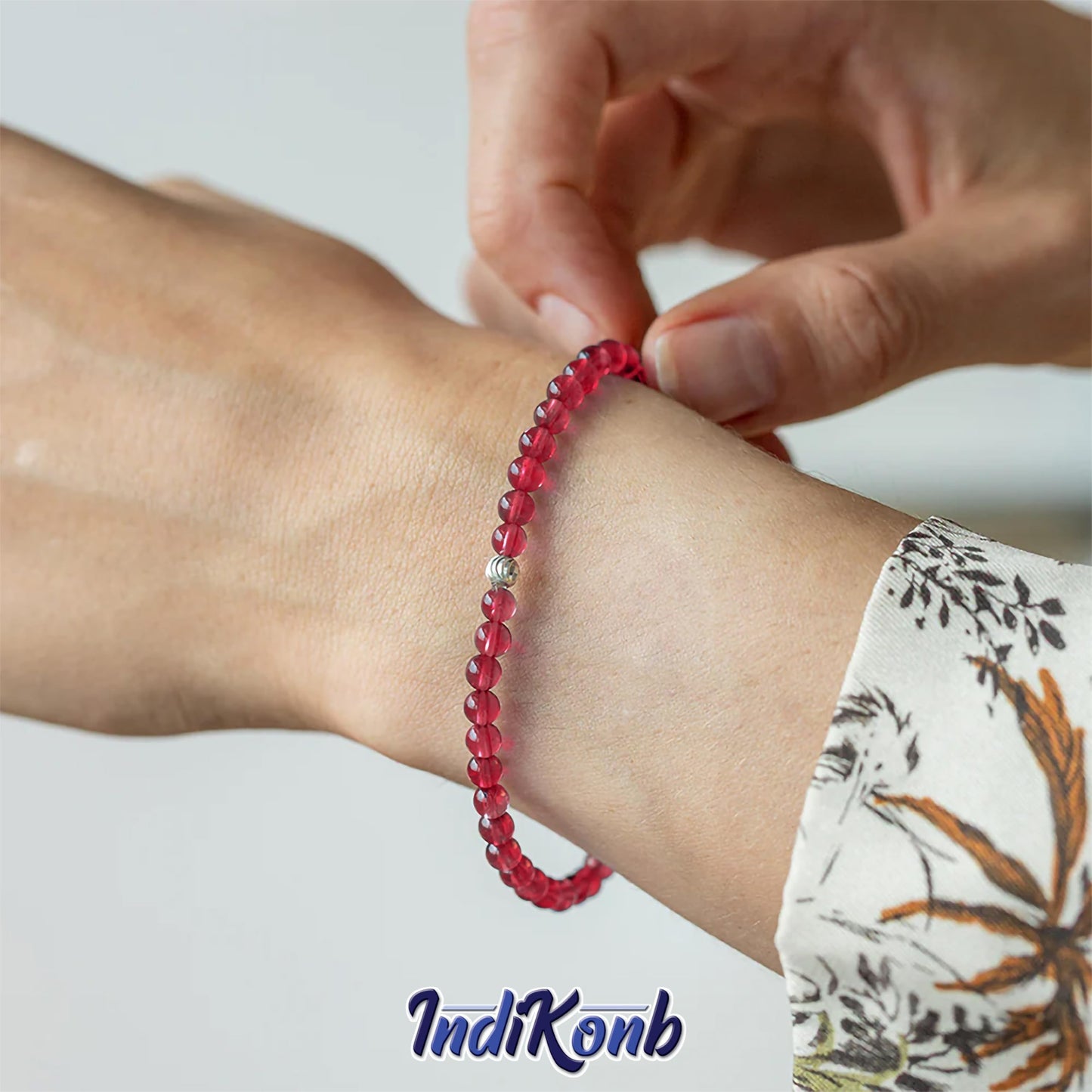 Red and multicolour 4mm beads are a clean finishing element for DIY jewellery projects, beading craft and decorative craft finishing.