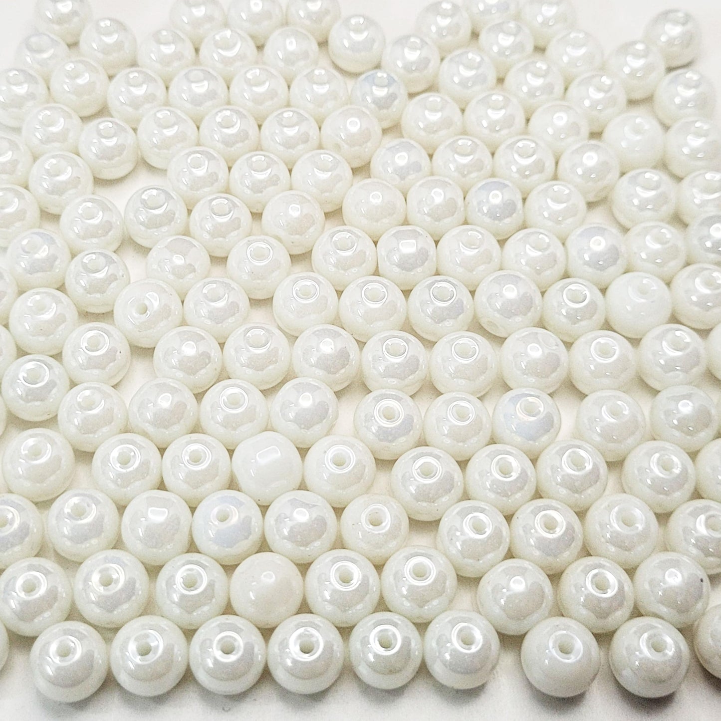 For neat results in bracelet making, necklace making and DIY jewellery projects, white and transparent 3mm,4mm,6mm,8mm beads are a useful detail.