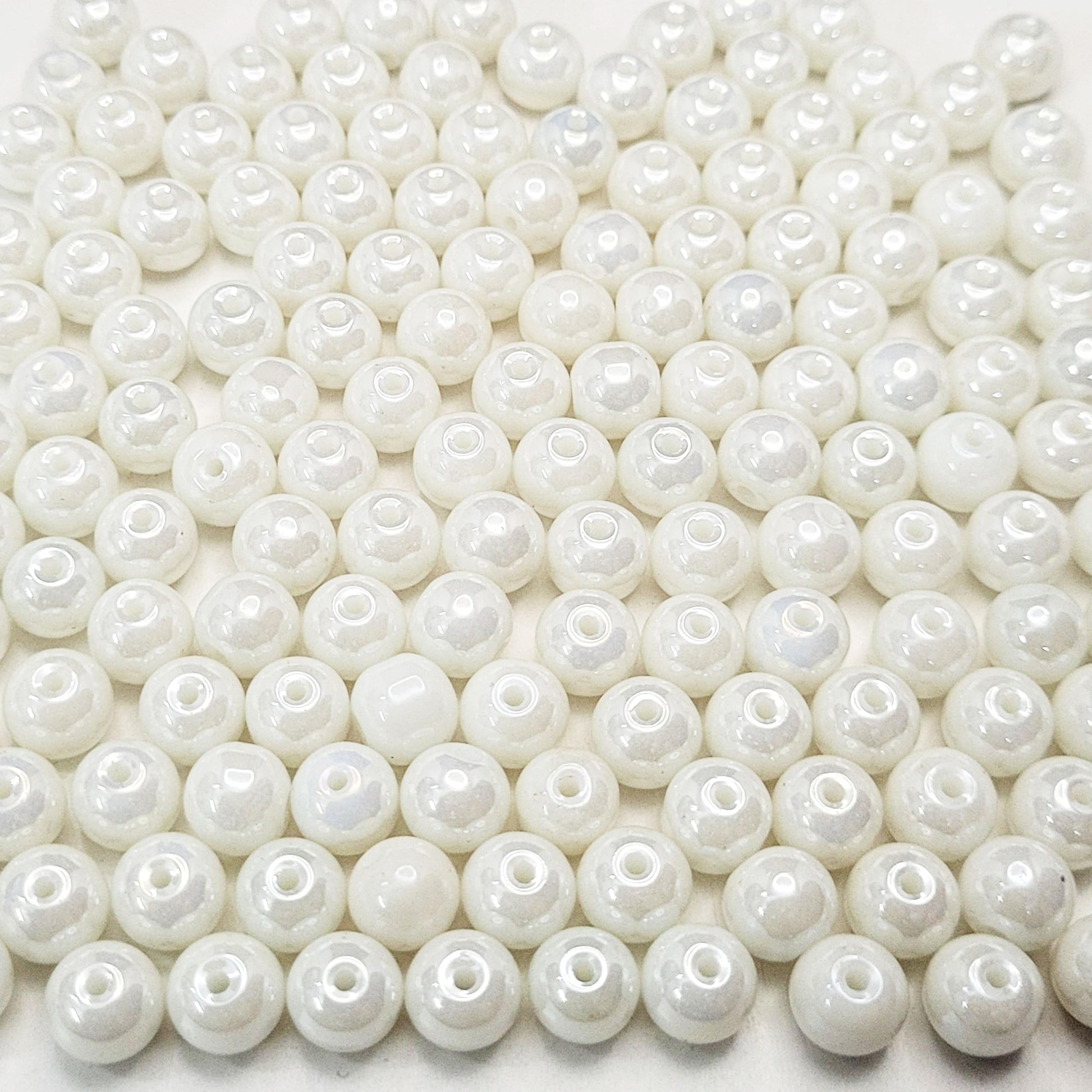 For neat results in bracelet making, necklace making and DIY jewellery projects, white and transparent 3mm,4mm,6mm,8mm beads are a useful detail.