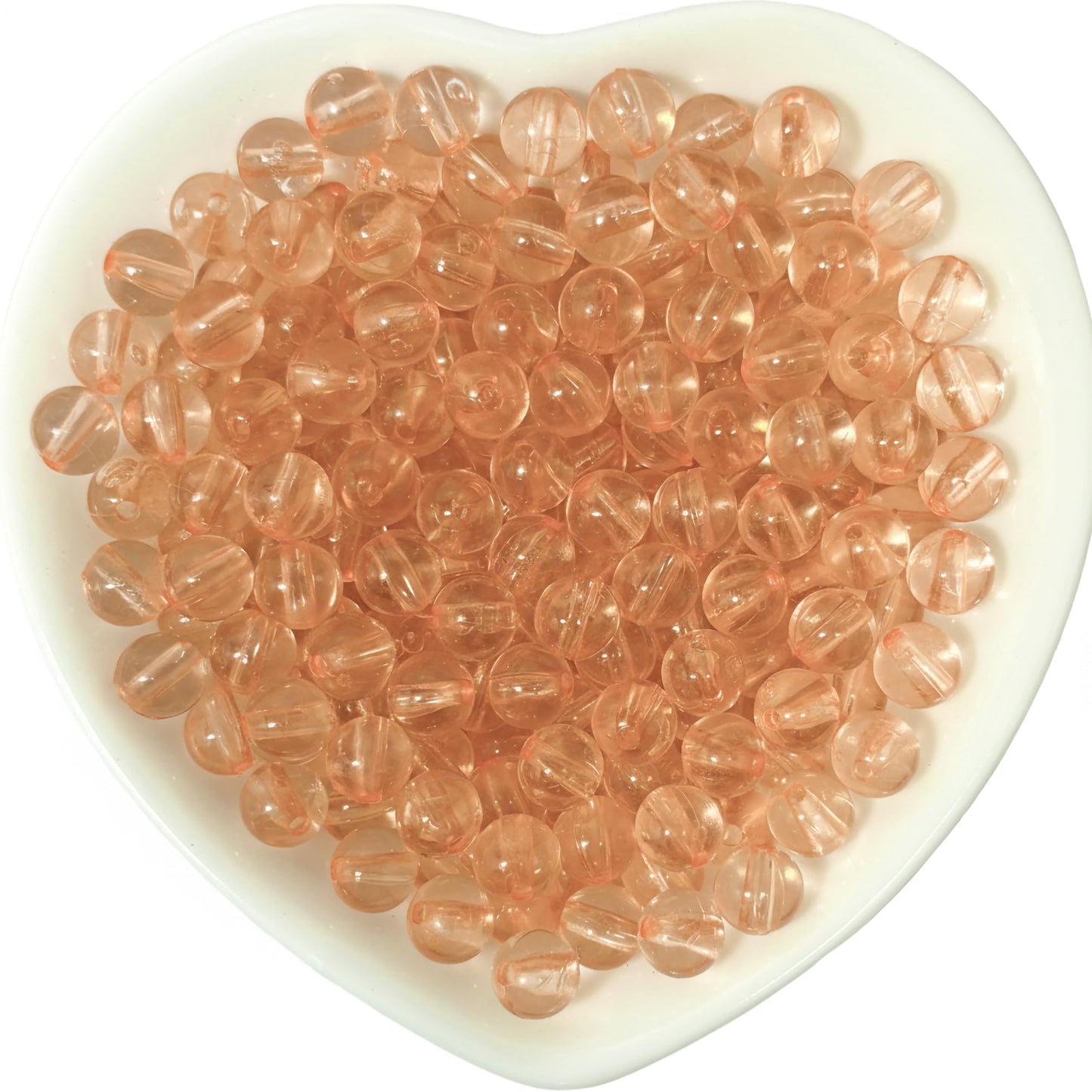 Transparent Rainbow Acrylic Beads for Jewellery Making Peach product image