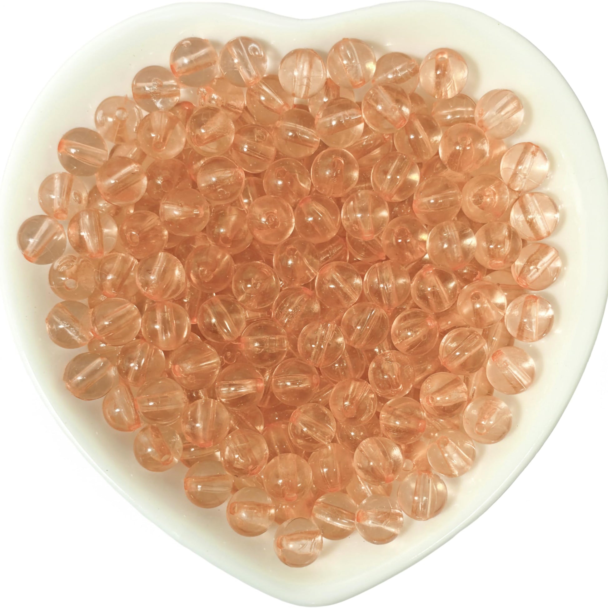 Transparent Rainbow Acrylic Beads for Jewellery Making Peach product image