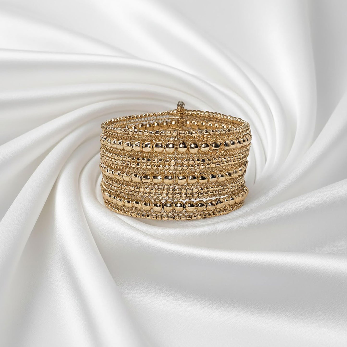 Rose Gold Plated Cuff Bracelet for Women, Chunky Kada Bangle image 3