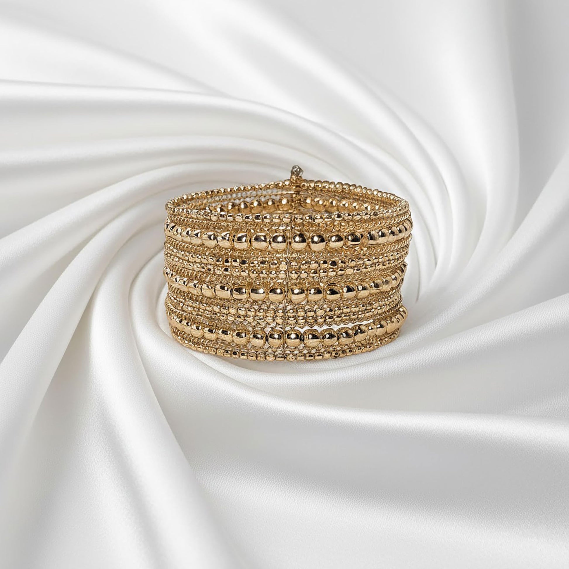 Rose Gold Plated Cuff Bracelet for Women, Chunky Kada Bangle image 3