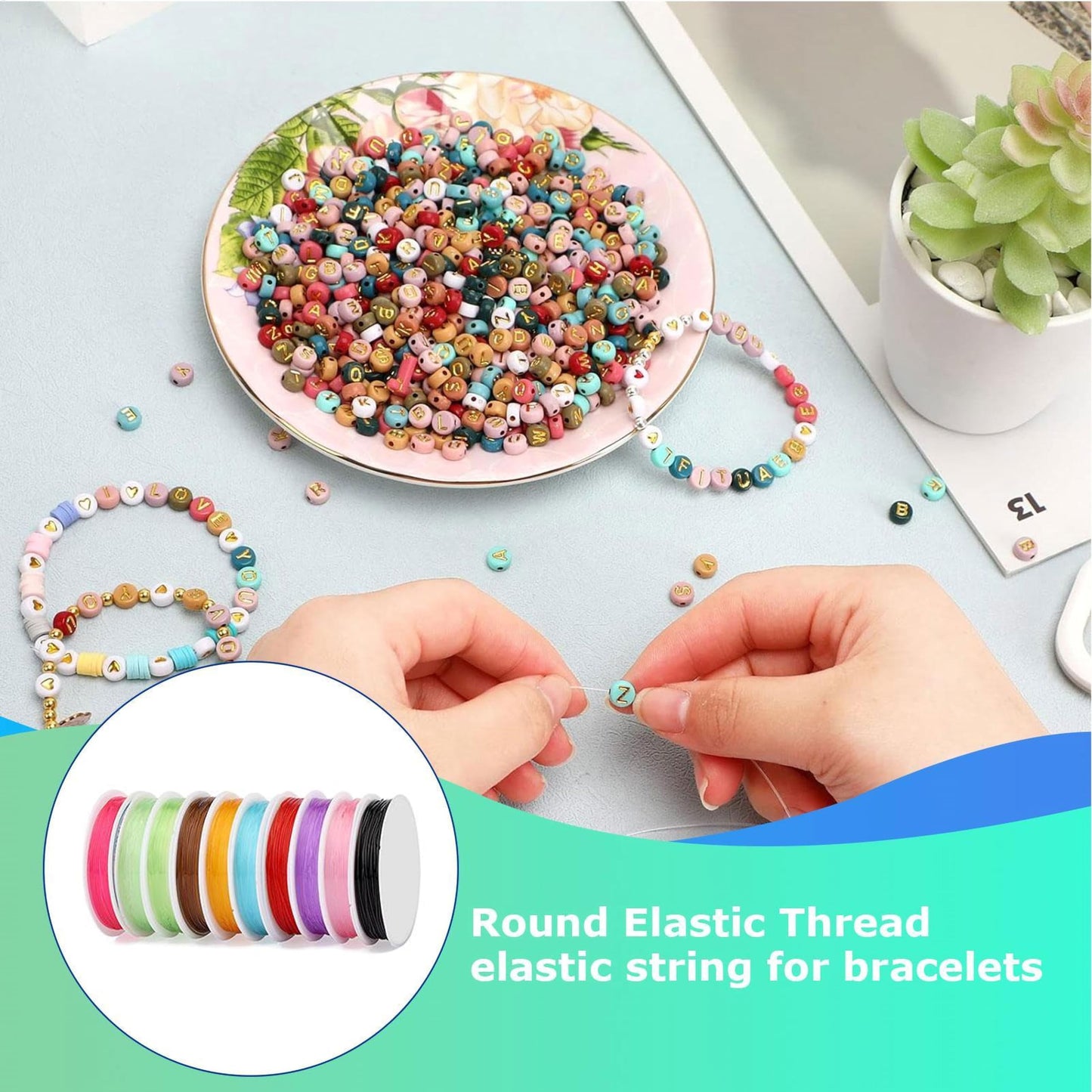 Bring flexible bracelet finish into bracelet making with flexible bead stringing cords for bead jewelry.