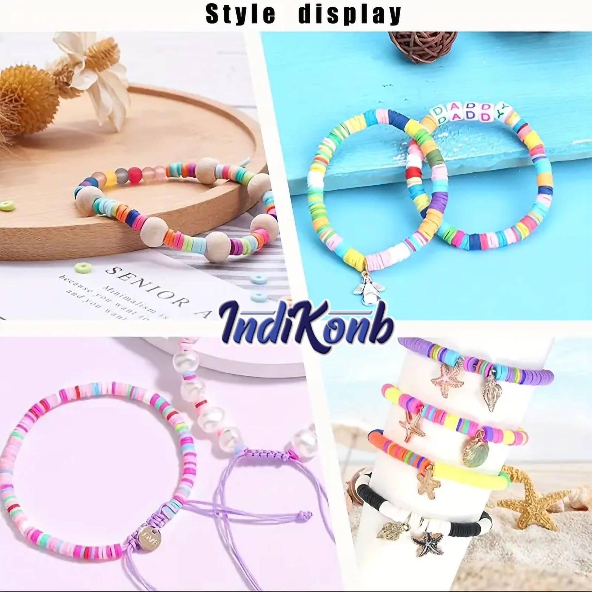 Multicolour 8mm beads help shape a polished result for handmade accessories and bracelet making.