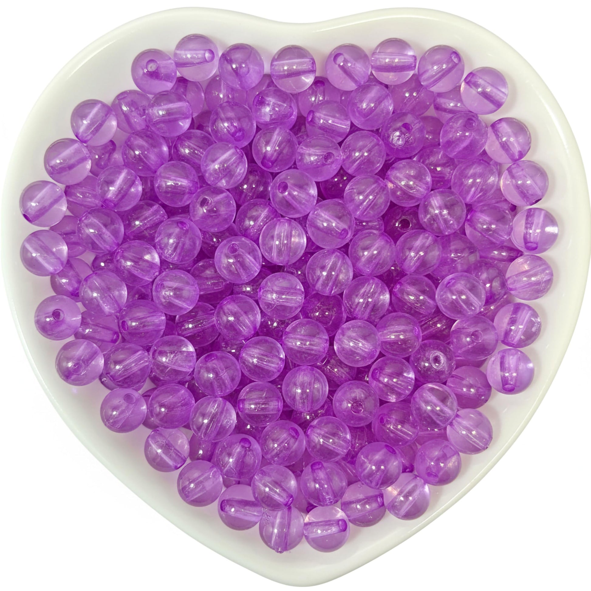 Transparent Rainbow Acrylic Beads for Jewellery Making Purple product image