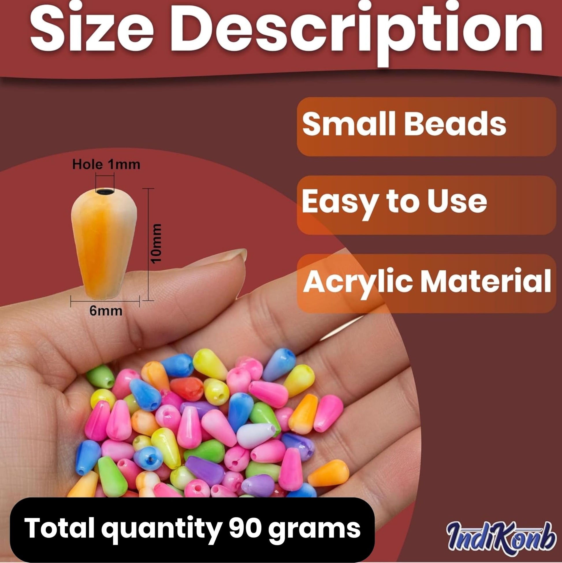Multicolor Acrylic Marble Beads Set for Jewelry Making Multicolour image 2
