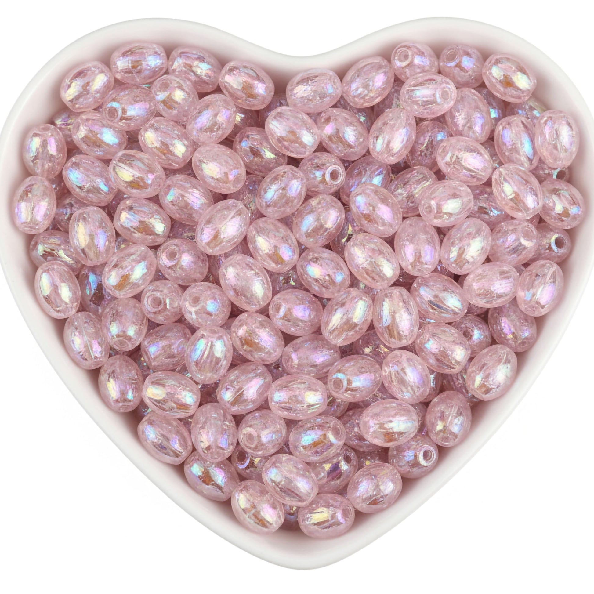 Glossy Rainbow Crystal Acrylic Beads for Jewelry Making Light Purple product image