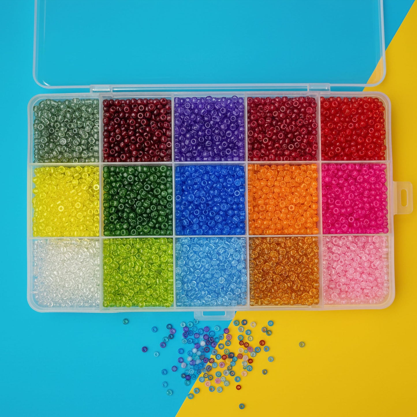 Glass Seed Beads for Jewellery Making, 3mm Small Mini Beads 15 Colour image 3
