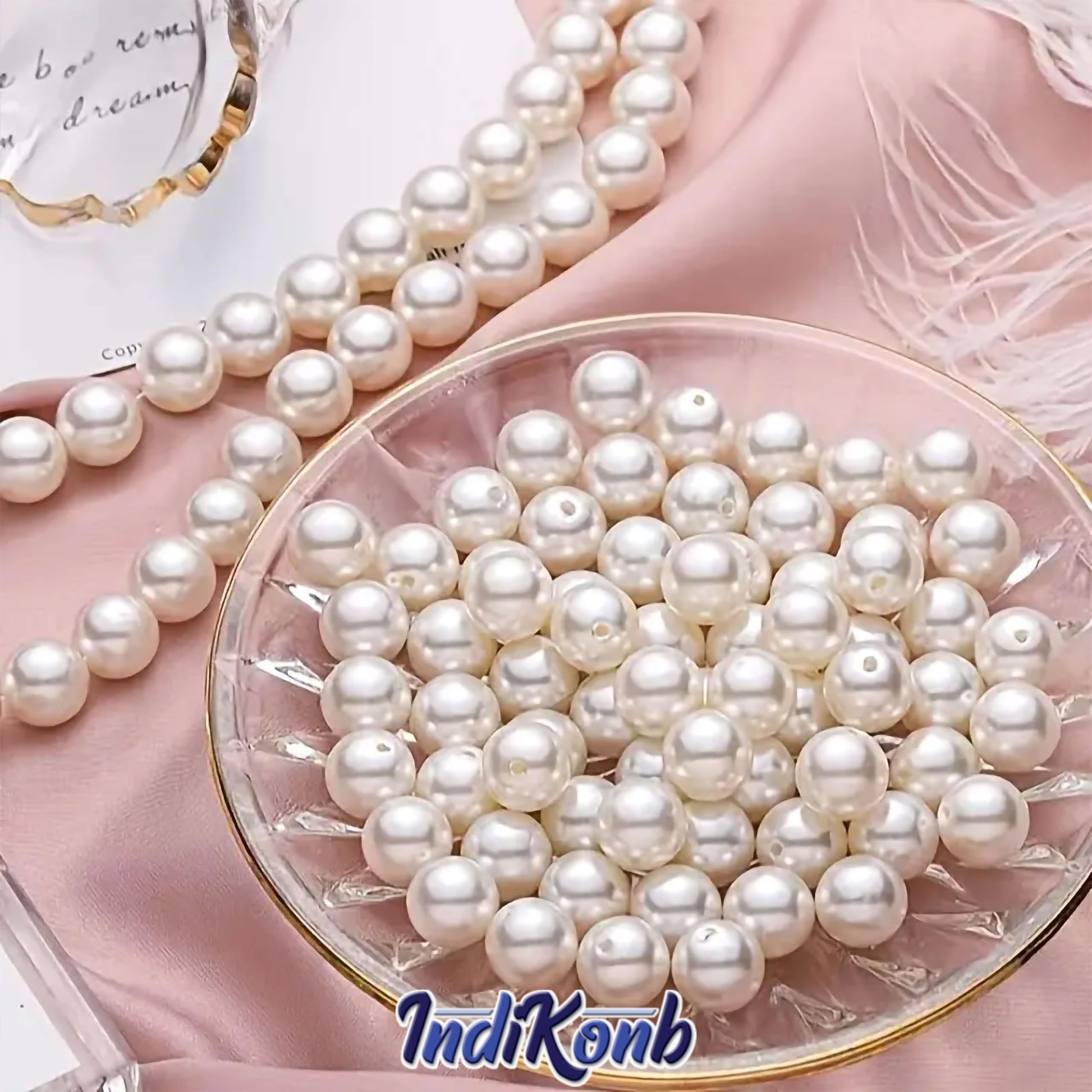 12mm and pearl 12mm and 150 grams beads support necklace making and DIY jewellery projects with a clean decorative finish.