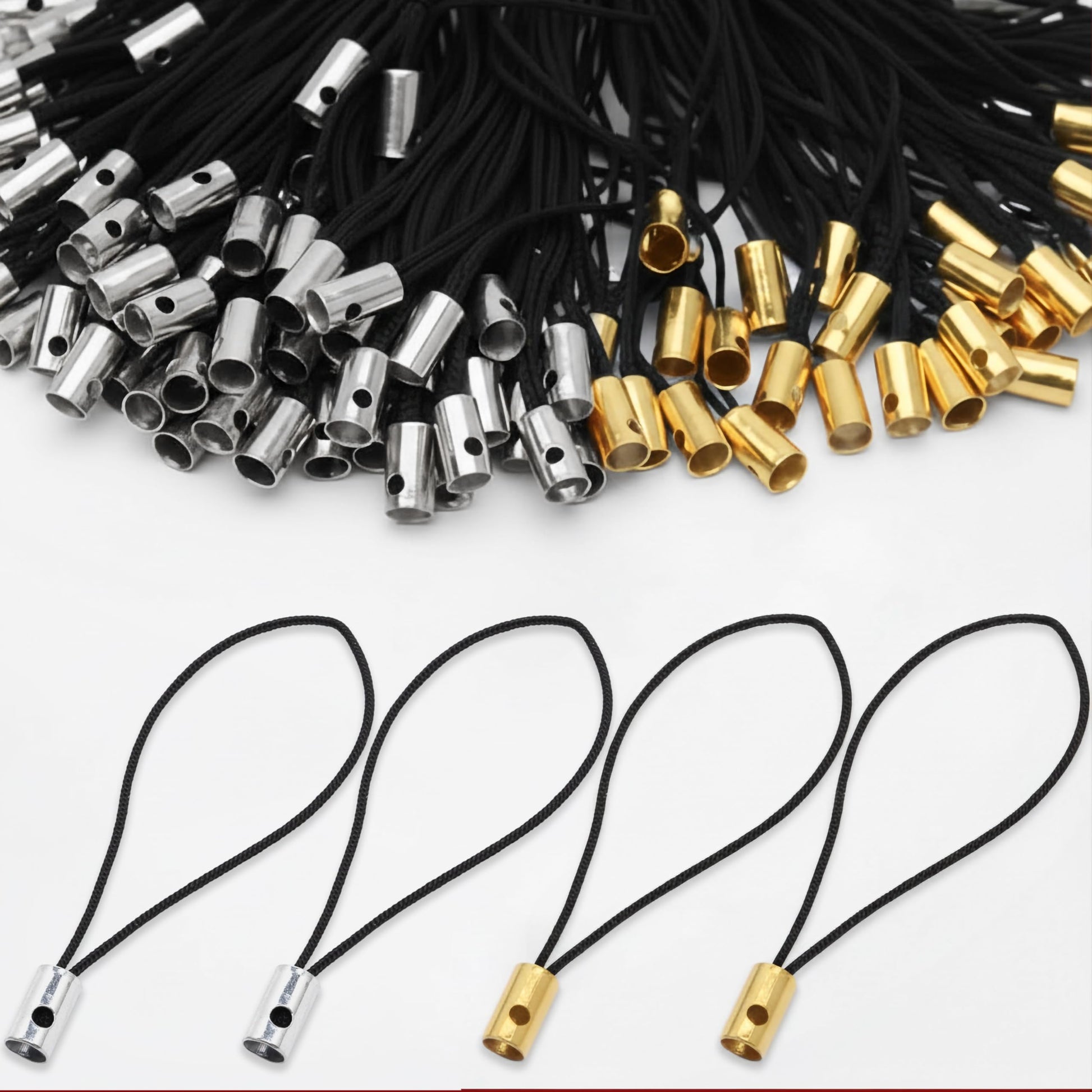 Add handmade personality to everyday devices with gold and silver 25 pcs beads and loops for phone charm crafts.