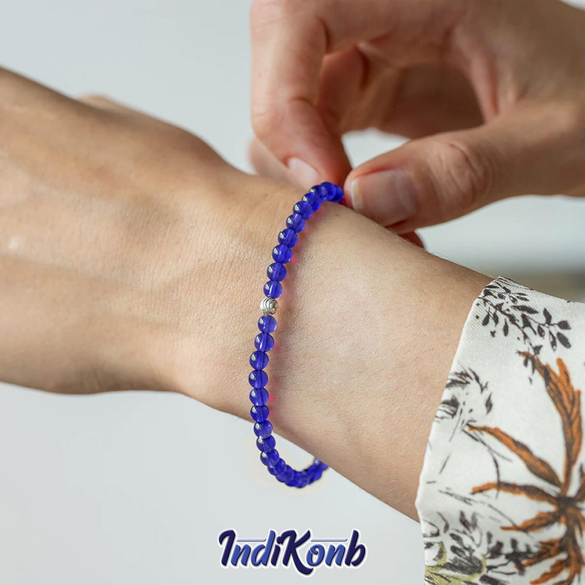 Blue and multicolour 4mm beads offer a neat decorative finish for DIY jewellery projects, beading craft and decorative craft finishing.