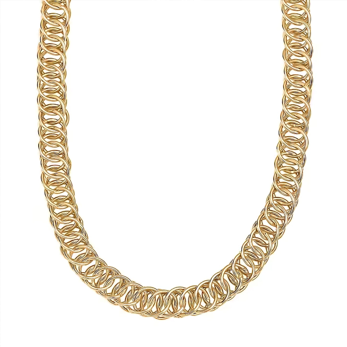 Give handmade fashion accessories a fresh accent through bold chainmaille necklaces.
