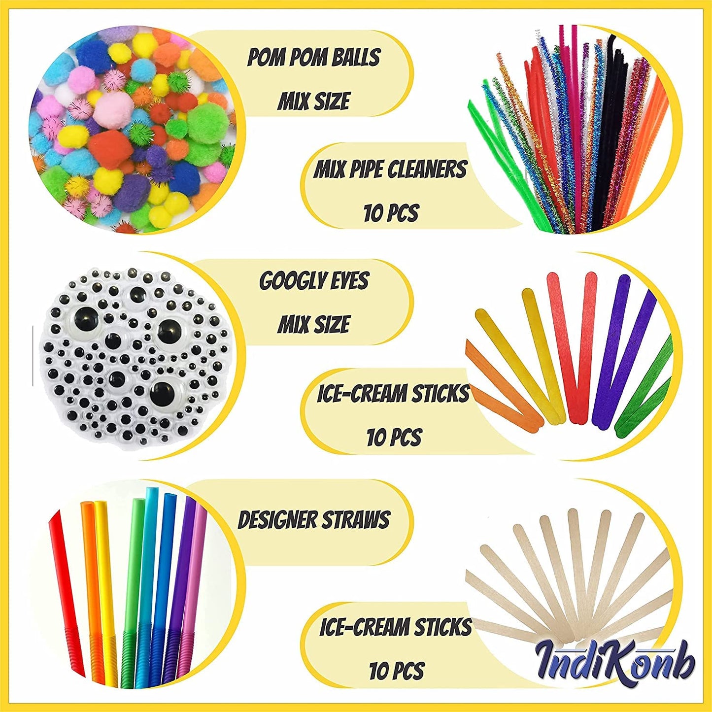 Kids art activities, DIY craft projects benefits from art craft kit with hot glue gun and cream craft material and thread art and craft kit and complete creative setup.