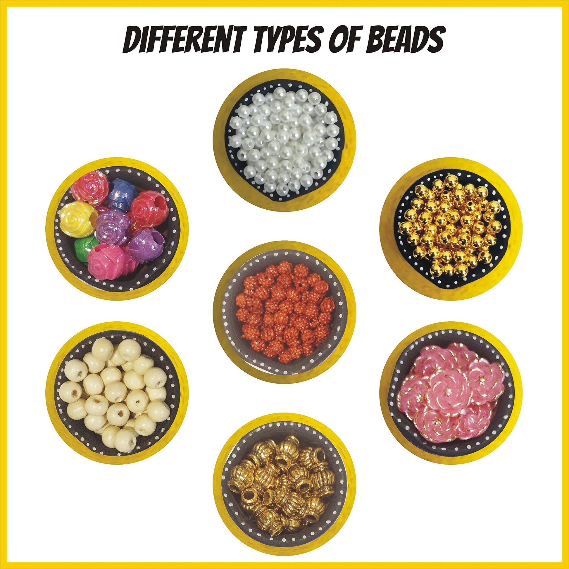 A refined detail for handmade accessories and bracelet making, kids rakhi making kit metal and thread beads add projects a neat clean decorative finish.