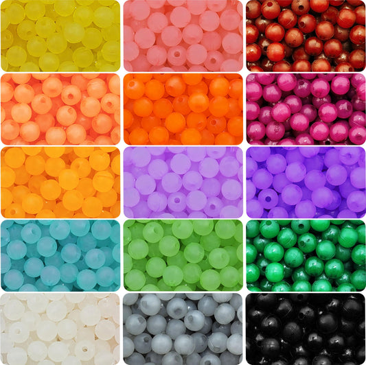 Add a clean decorative look into bracelet making, necklace making and DIY jewellery projects with 8mm and multicolour 8mm and 6mm beads.