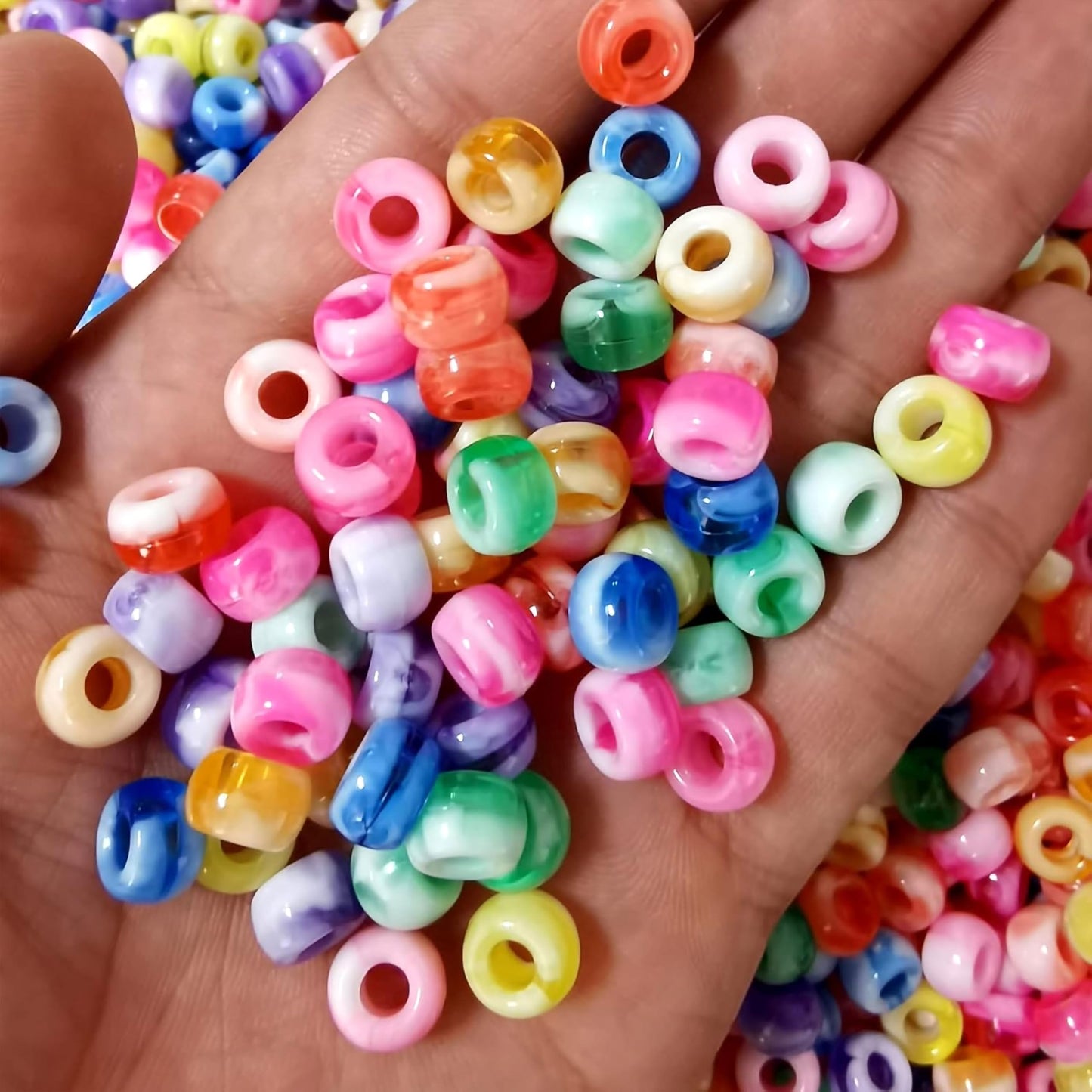 Multicolor DIY Phone Charm Making Kit with Beads and Charms. Additional close-up image highlighting material texture and color variety.