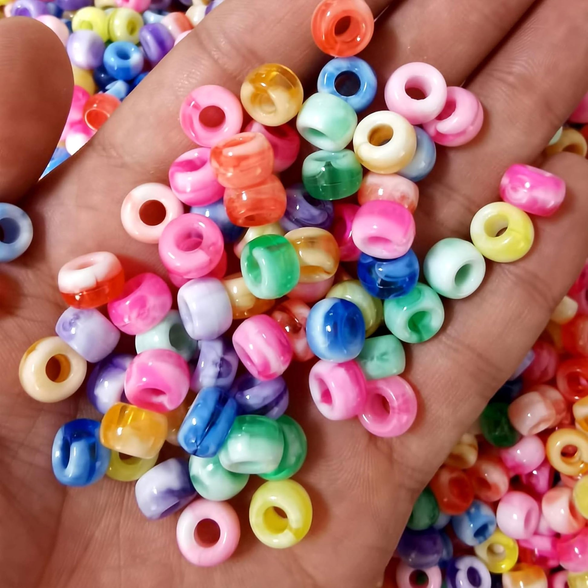 Multicolor DIY Phone Charm Making Kit with Beads and Charms. Additional close-up image highlighting material texture and color variety.