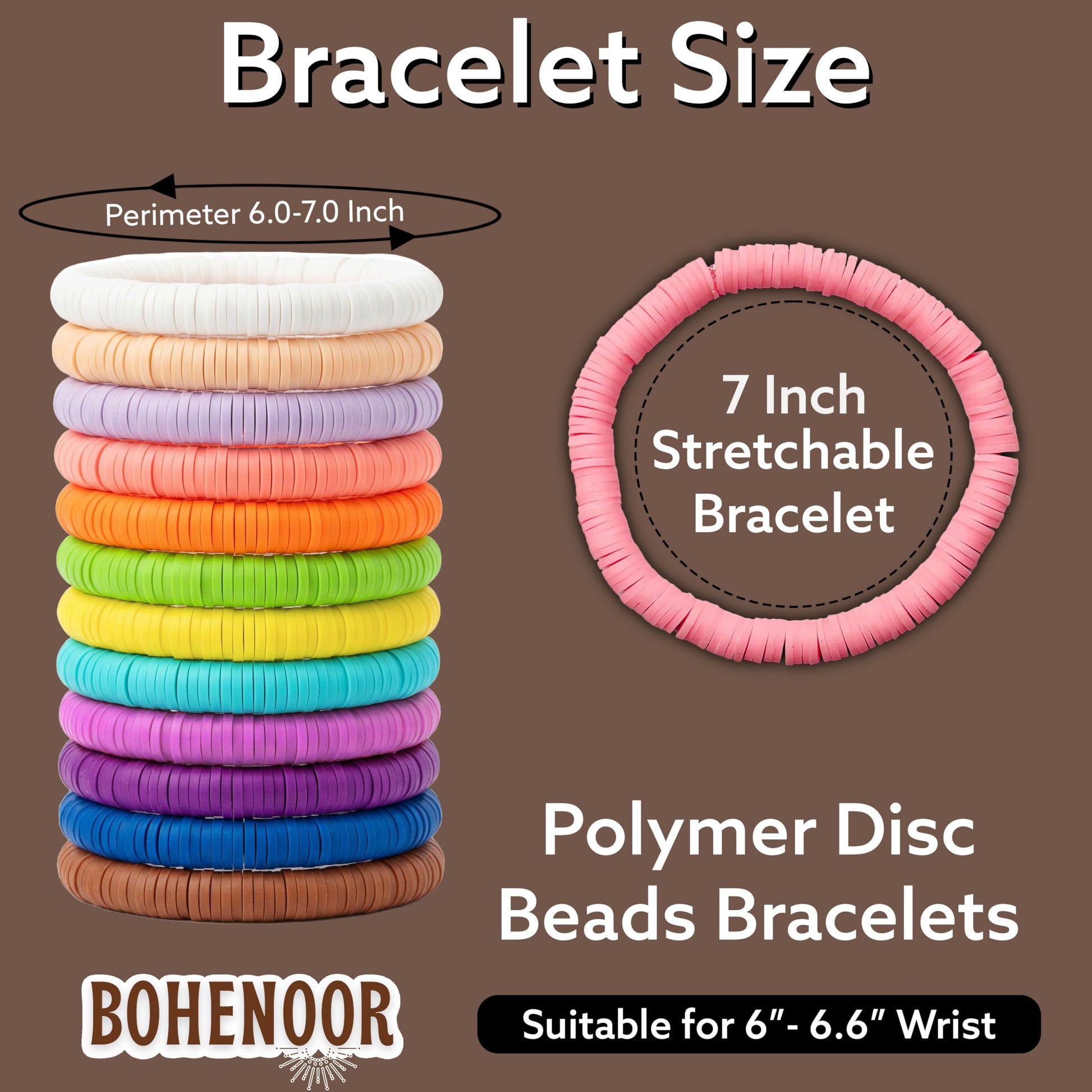 Preppy Heishi Surfer Bracelet Set for Teenage Girls Multicolour 12 Pcs image 4