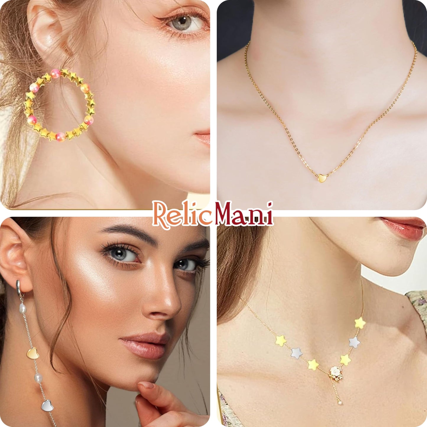 Gold and silver 4mm,6mm beads bring a polished accent to bracelet making, necklace making and DIY jewellery projects.