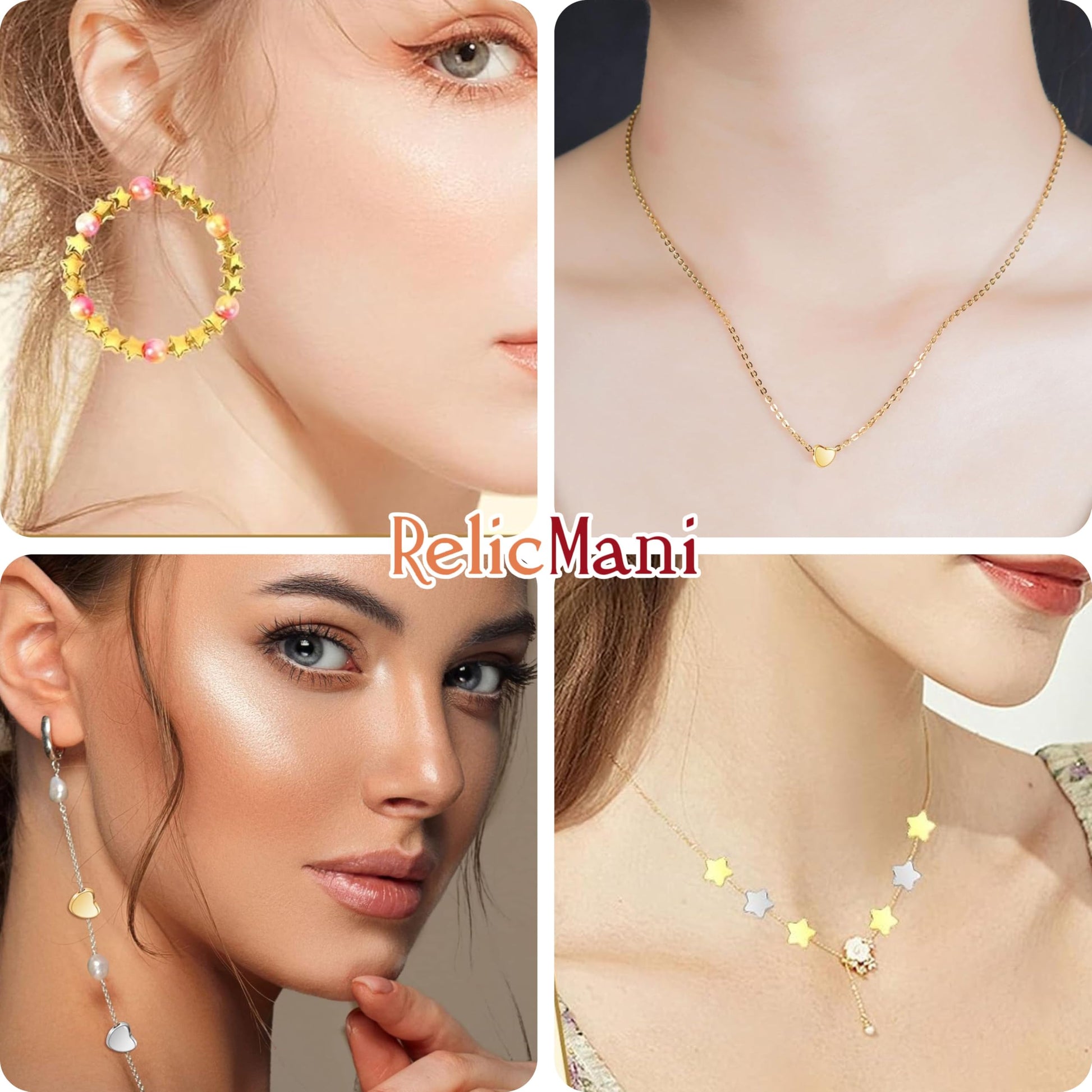 Gold and silver 4mm,6mm beads bring a polished accent to bracelet making, necklace making and DIY jewellery projects.