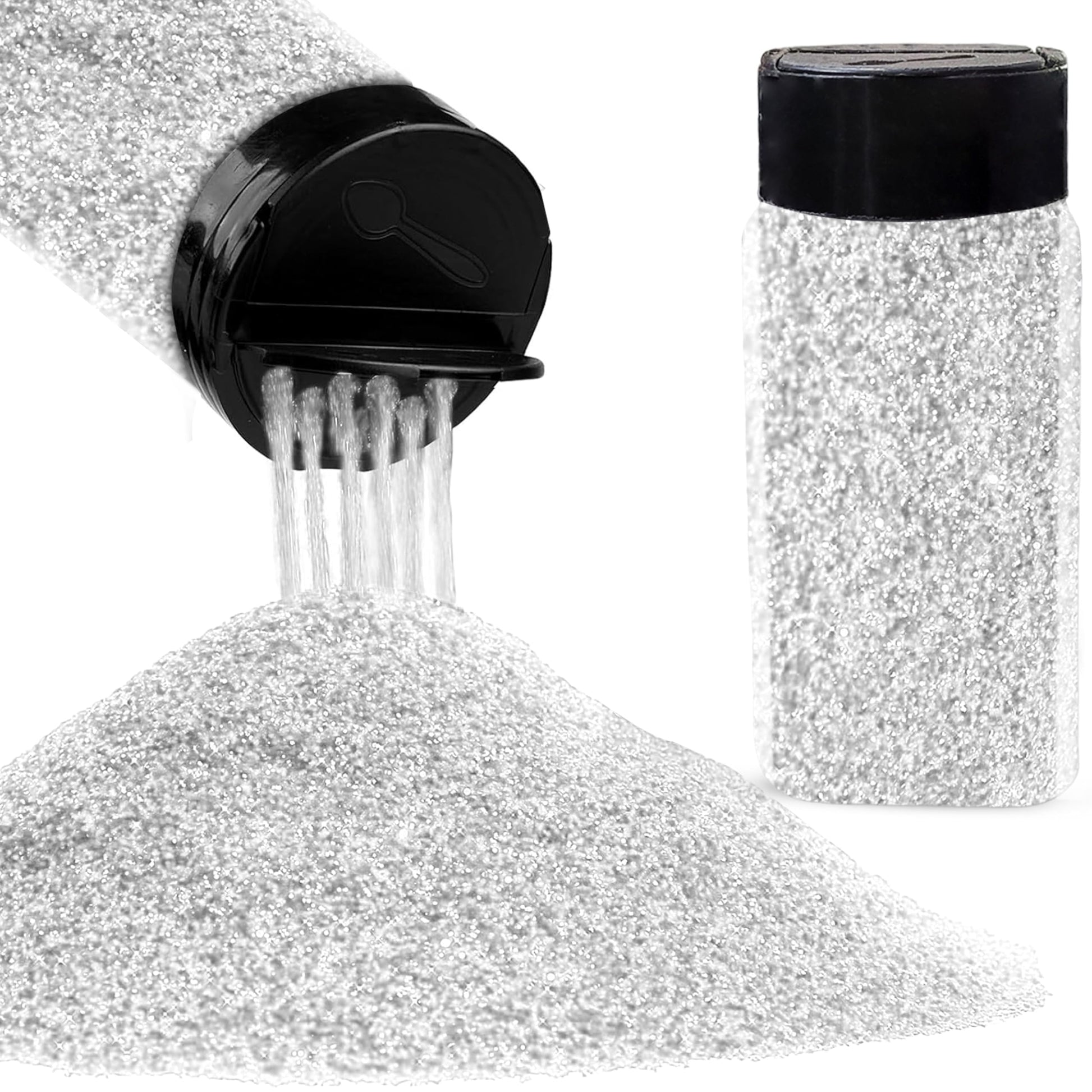 Use white and multicolour 50g glitter powder to give resin art, card making and scrapbooking a sparkling look.