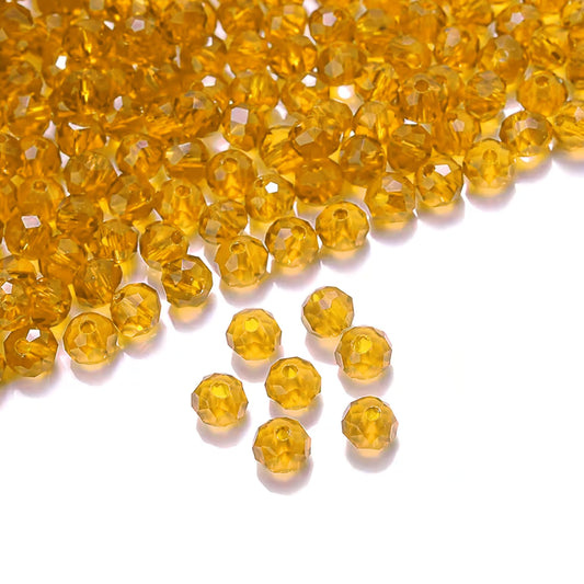 For polished results in bracelet making, necklace making and DIY jewellery projects, yellow and transparent 6mm and 90 grams beads help complete the design.
