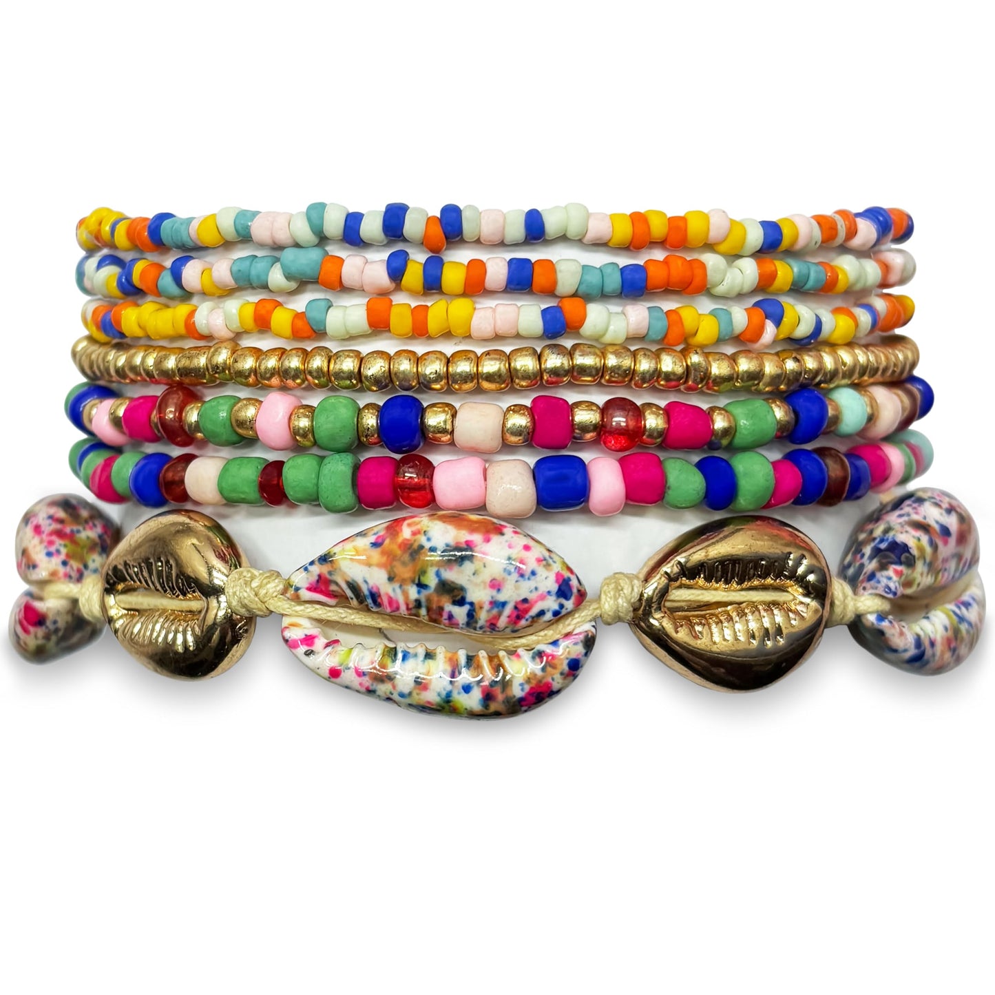 Multicolor Bohemian Layered Bracelet Stack for Women product image