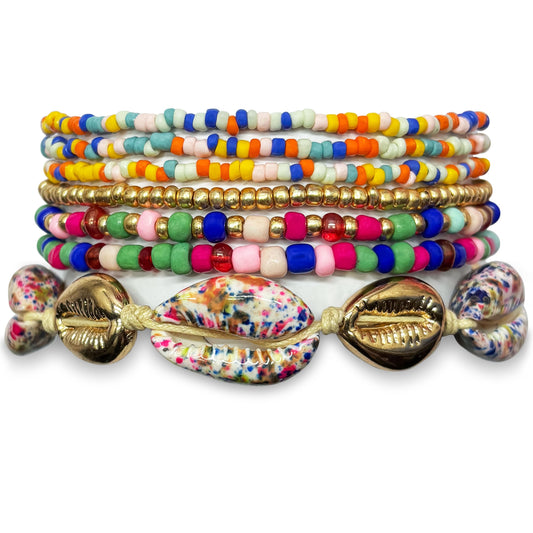 Multicolor Bohemian Layered Bracelet Stack for Women product image