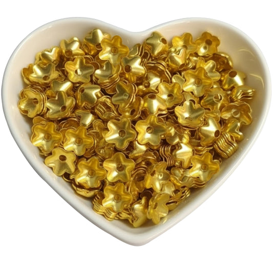 Golden Bead Caps for Jewellery Making, Assorted Metal Flower Gold02 product image