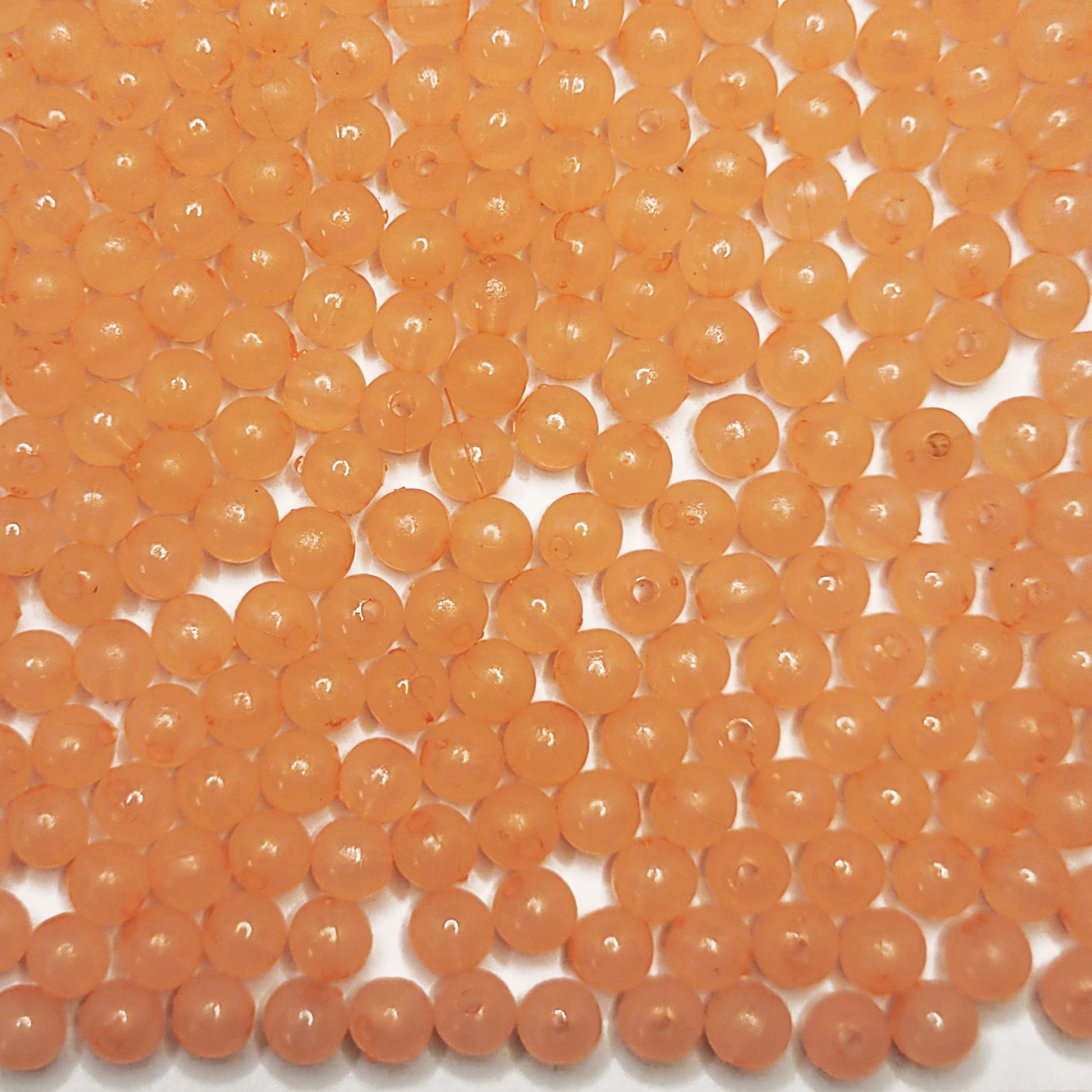 Bracelet making, necklace making and DIY jewellery projects can be finished with peach and multicolour 8mm beads for clean decorative look.
