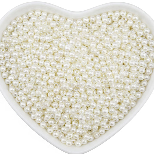 5mm White Pearl Beads for Craft & Jewelry Making, Small White 5MM product image