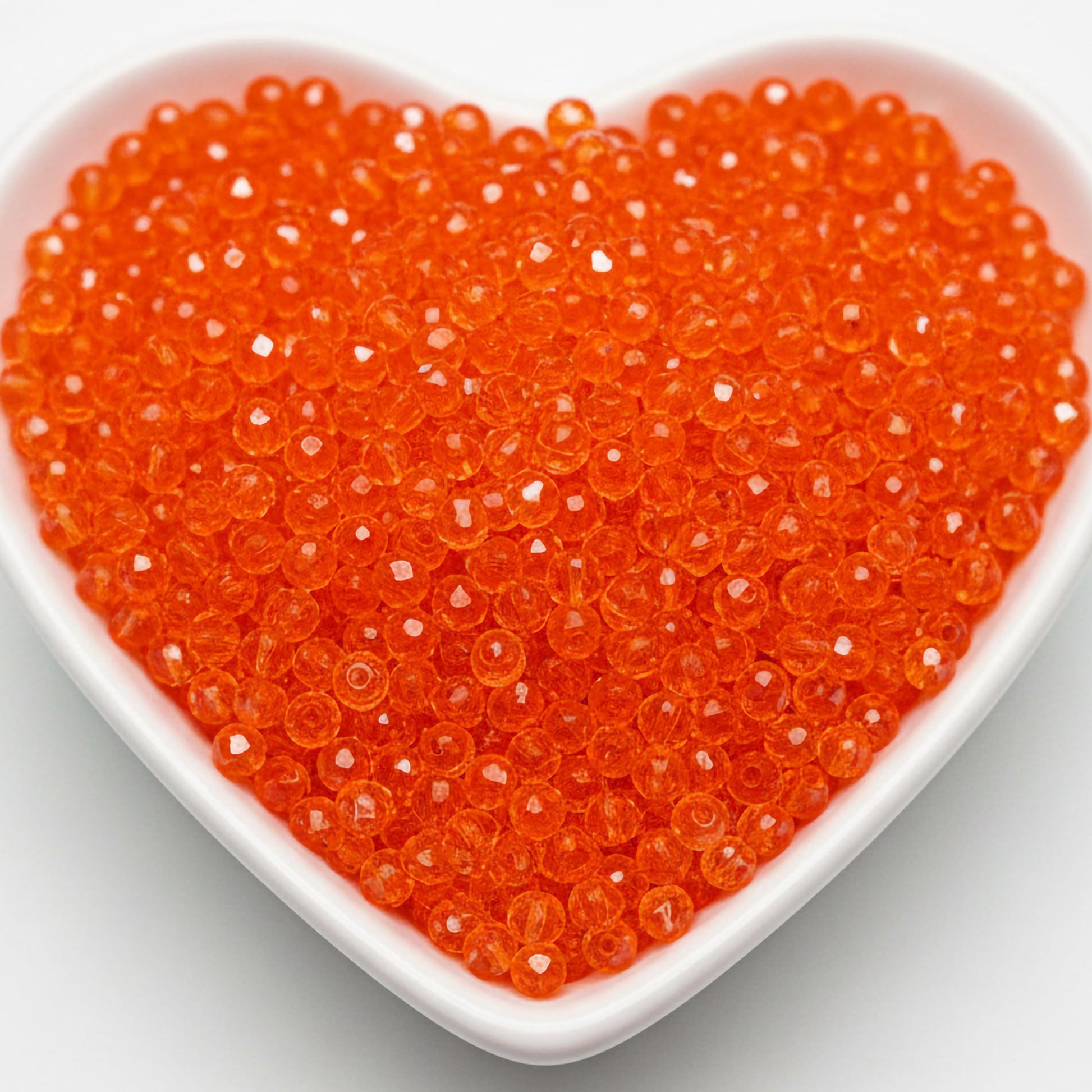 Crystal Rondelle Beads for Jewellery Making, 4mm Tyre Shape ORANGE RED product image
