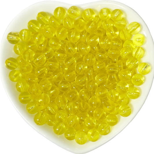 Transparent Rainbow Acrylic Beads for Jewellery Making Yellow product image
