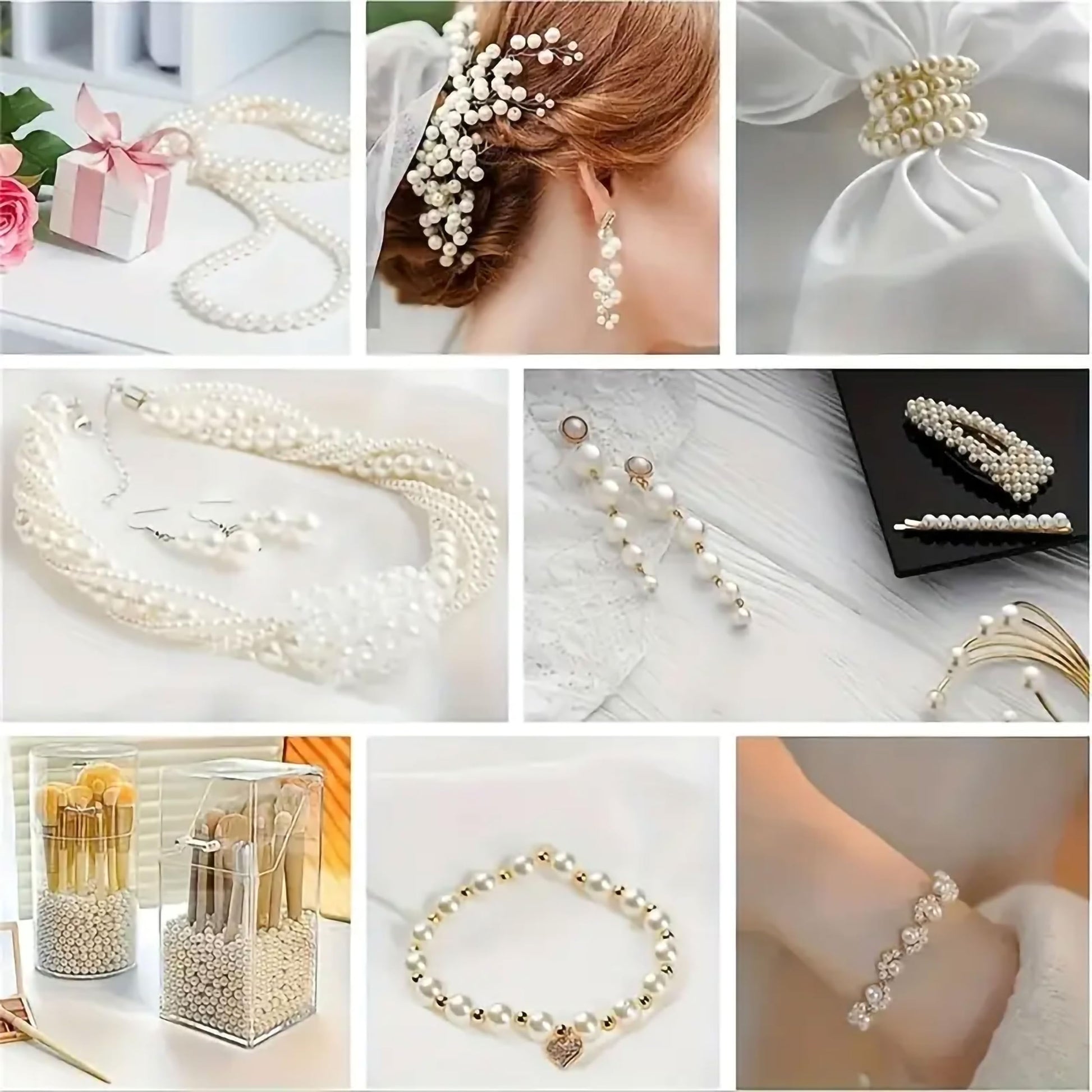 10mm and pearl 10mm and 150 grams beads help finish DIY jewellery projects, beading craft and decorative craft finishing with a refined look.