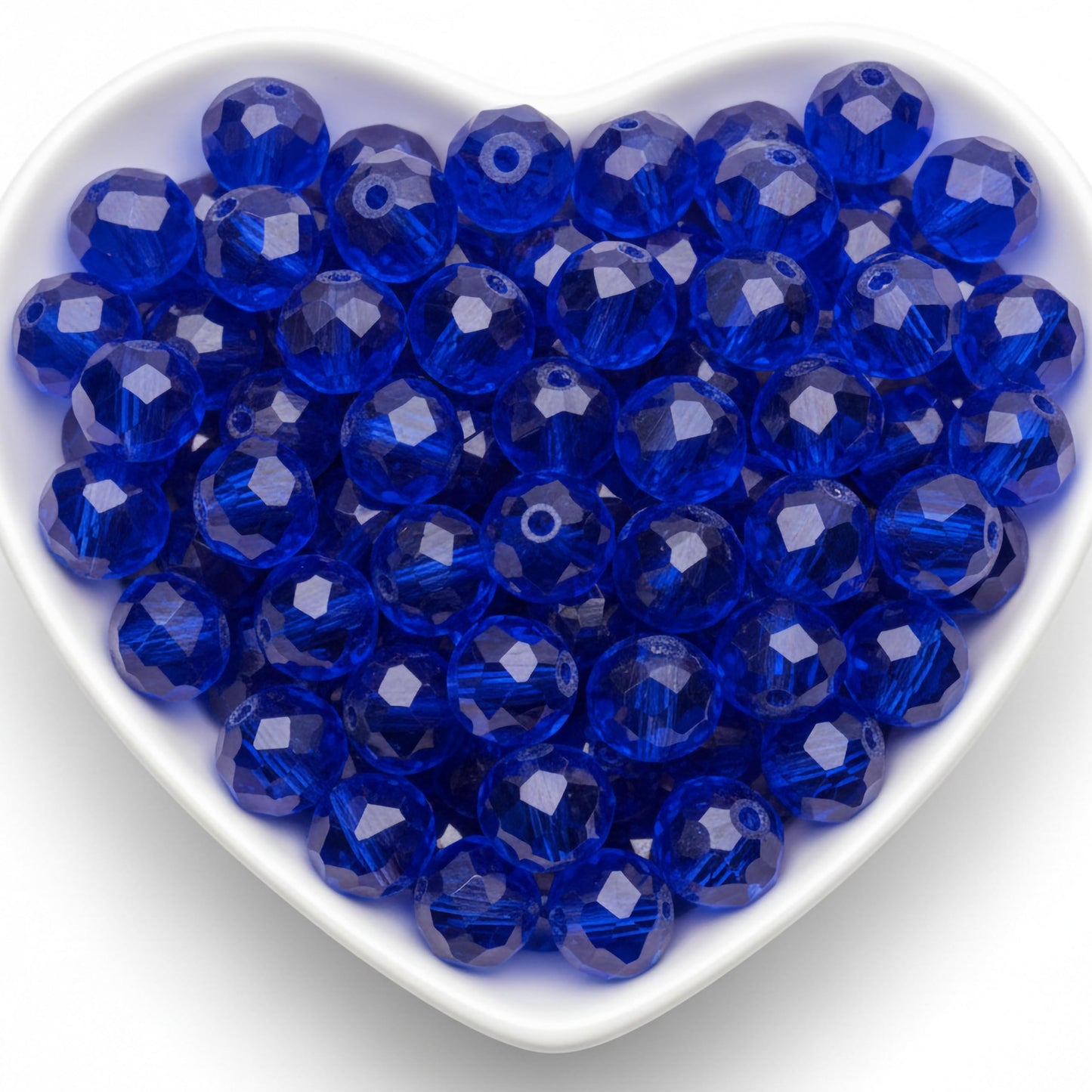 10mm Blue Crystal Glass Beads for Jewellery Making product image