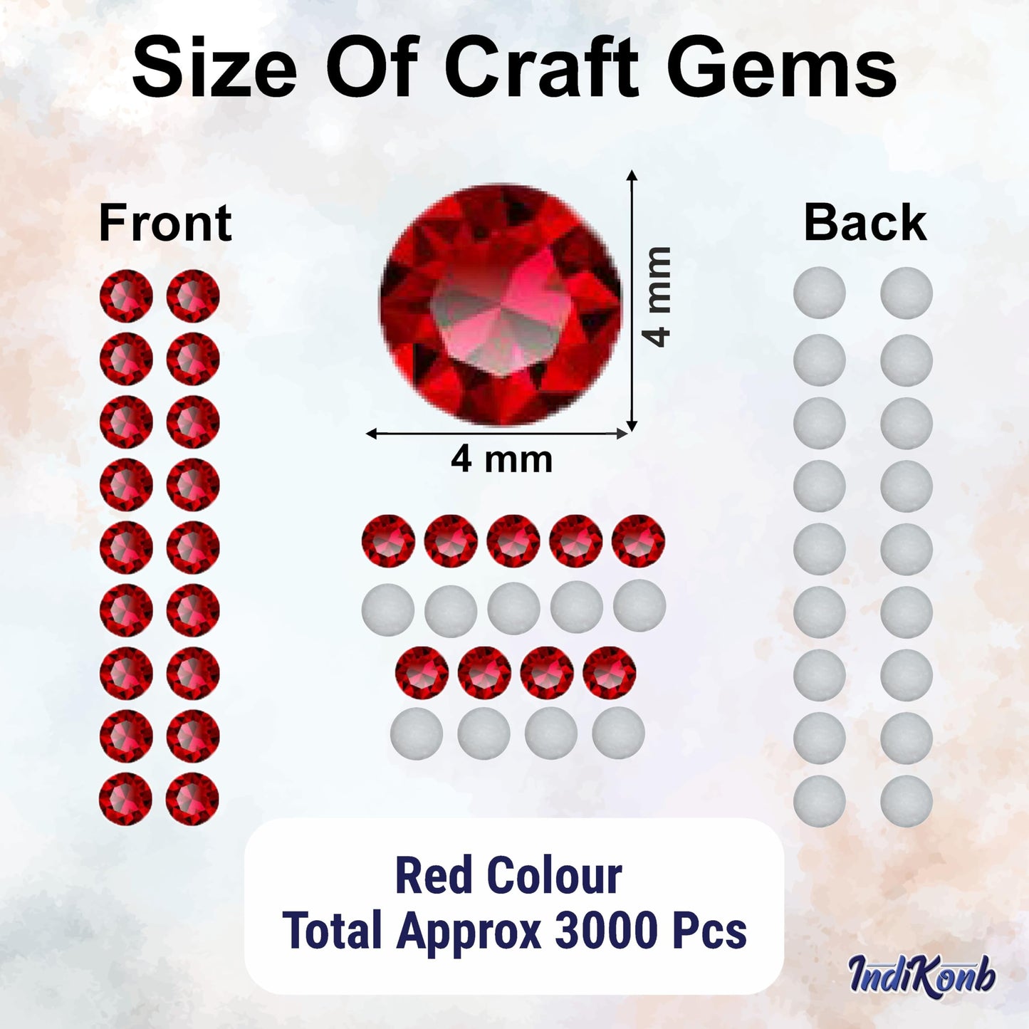 Use red 4mm and multicolour 4mm, 5mm, 6mm rhinestones and flatback stones to finish Lippan art and fabric decoration with a decorative flatback shine to handmade.