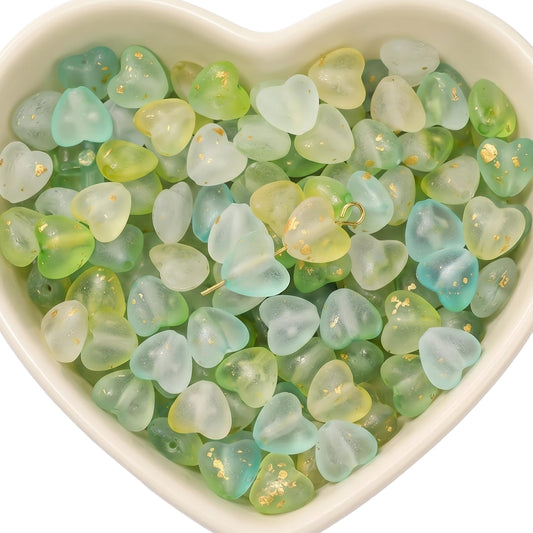 Use these soft green foil cute bracelet beads to make bracelet making feel more finished.