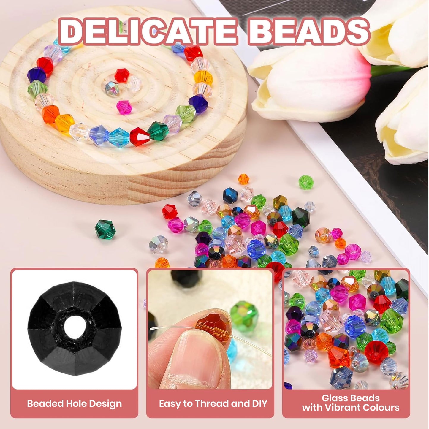 Black Multicolor Kundan Stones for Embroidery and Jewelry. Detailed product image showing size, surface, and material quality.