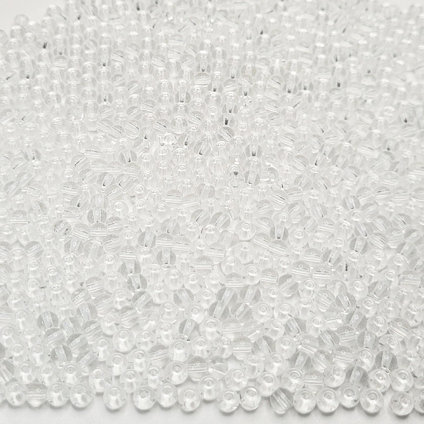 DIY jewellery projects can look sharper with white and transparent 3mm,4mm,6mm,8mm beads.