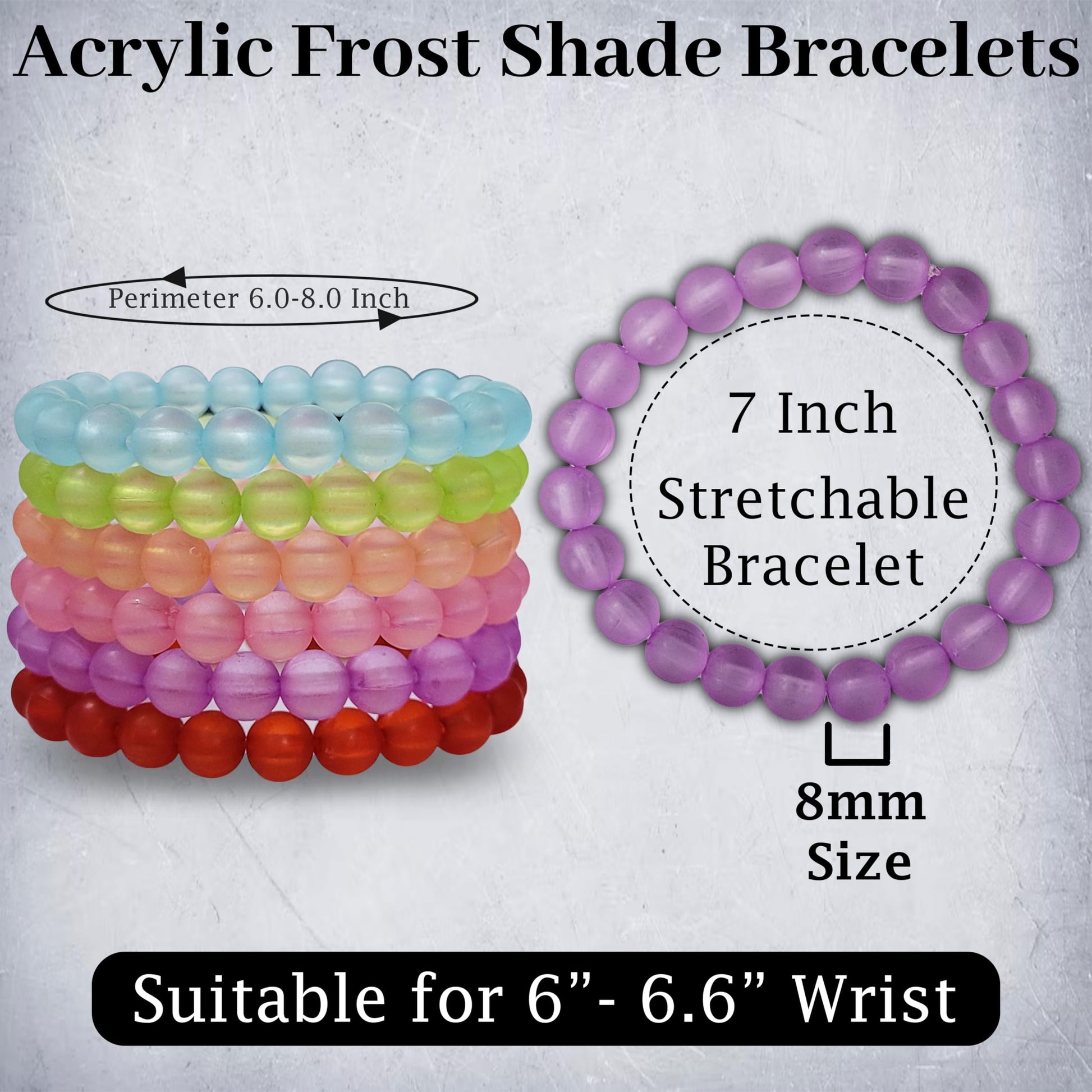 A balanced detail for gifting, festive outfits and decorative craft finishing, multicolour and pastel glass and elastic bracelet offers a neat decorative finish.