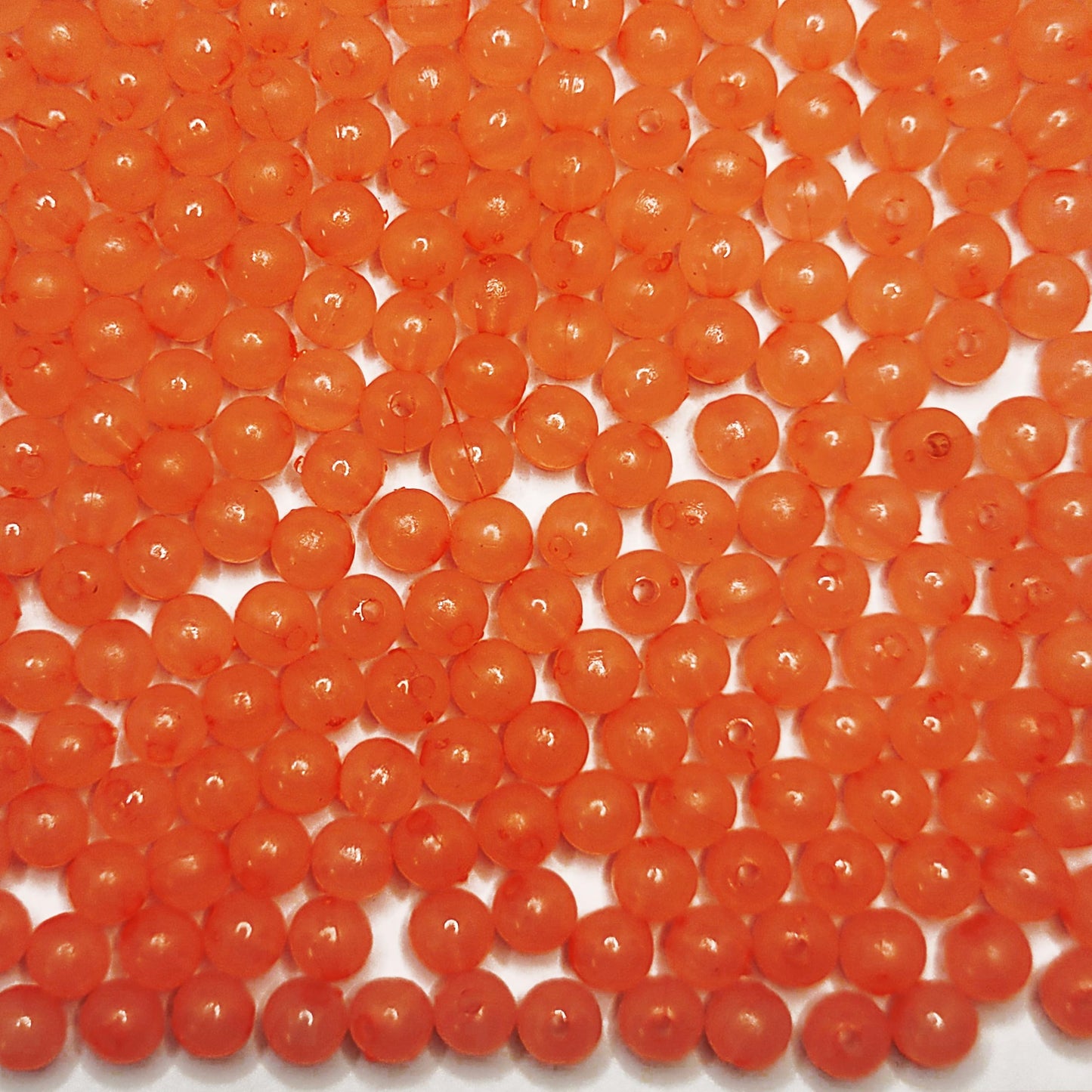 The clean decorative look of orange and multicolour 8mm beads supports bracelet making, necklace making and DIY jewellery projects.