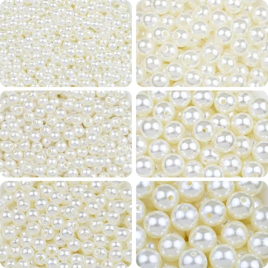 For a cleaner finish in bracelet making, necklace making and DIY jewellery projects, offwhite 4mm, 5mm, 6mm,8mm,10mm,12mm beads are a useful choice.