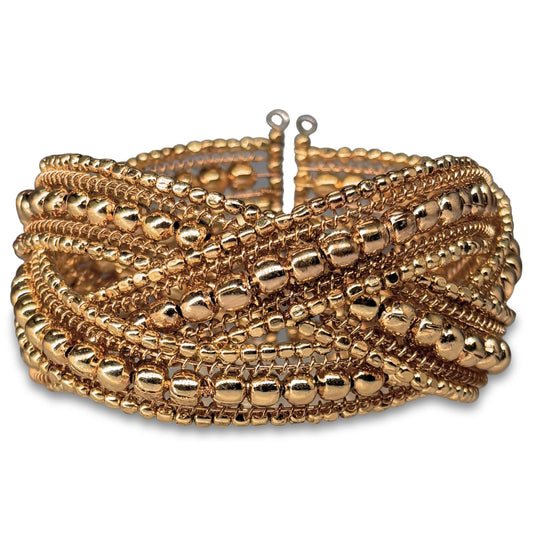 Rose Gold Plated Kada Bracelet for Women, Multilayer Rose product image