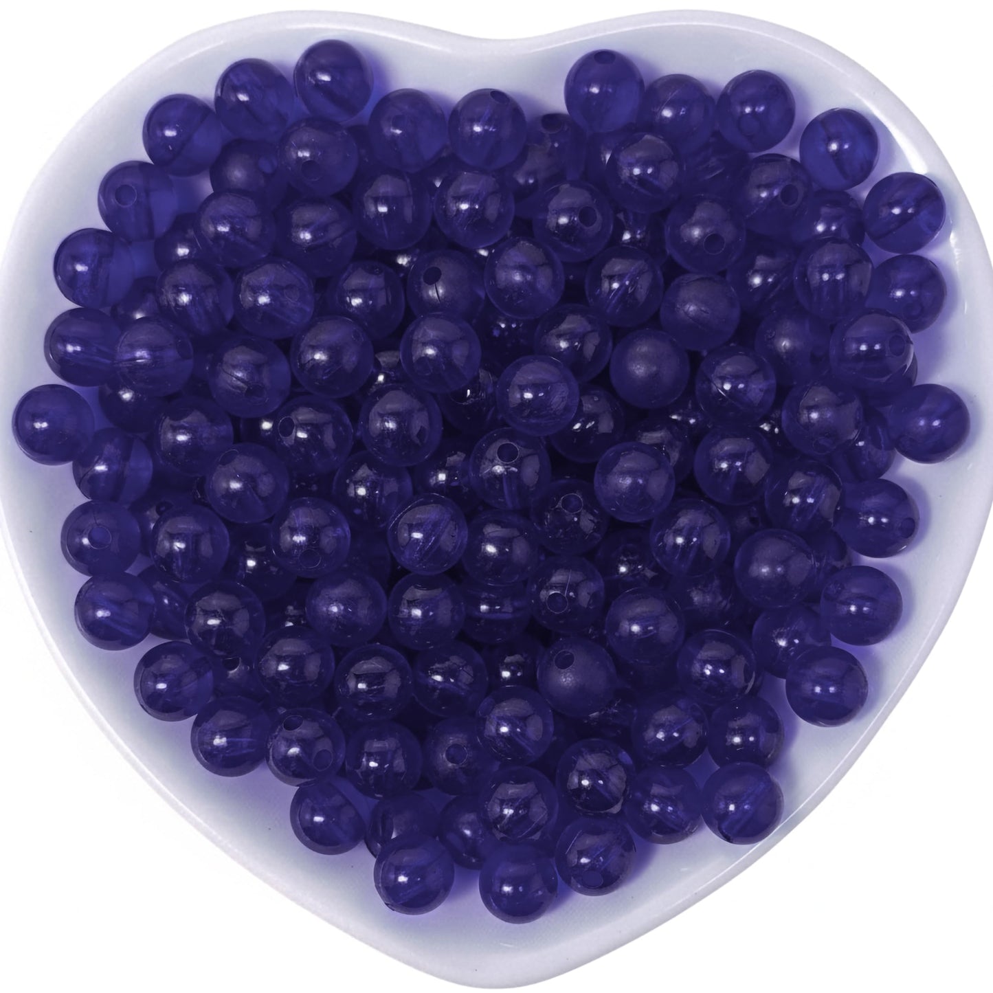 Transparent Rainbow Acrylic Beads for Jewellery Making Dark Blue product image